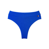 Bombacha Tiro Alto Afra Blue Texturado